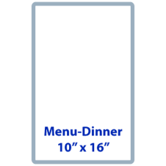 Menu Dinner or Jumbo - Double Sided on 80 Dull or Gloss Text  - 11" x 17"
