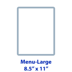 Menu Large - Double Sided on 70# Offset Text  - 8.5" x 11"